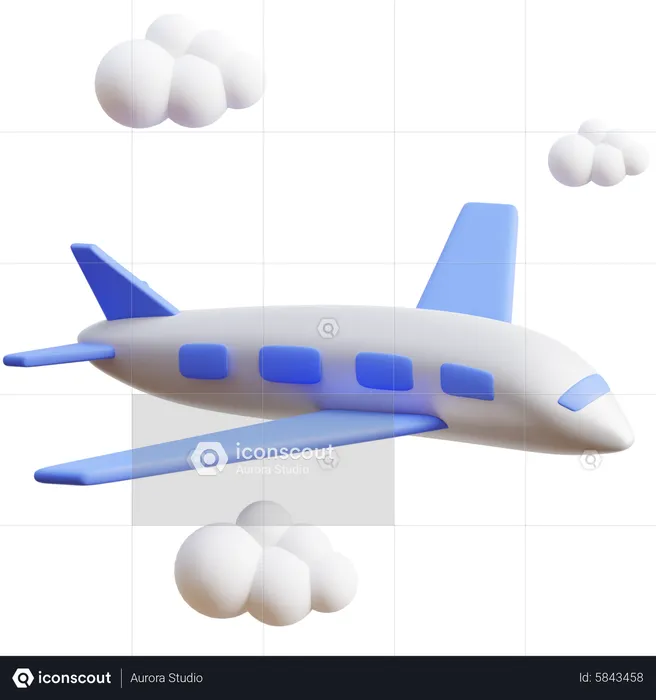 Avión  3D Icon