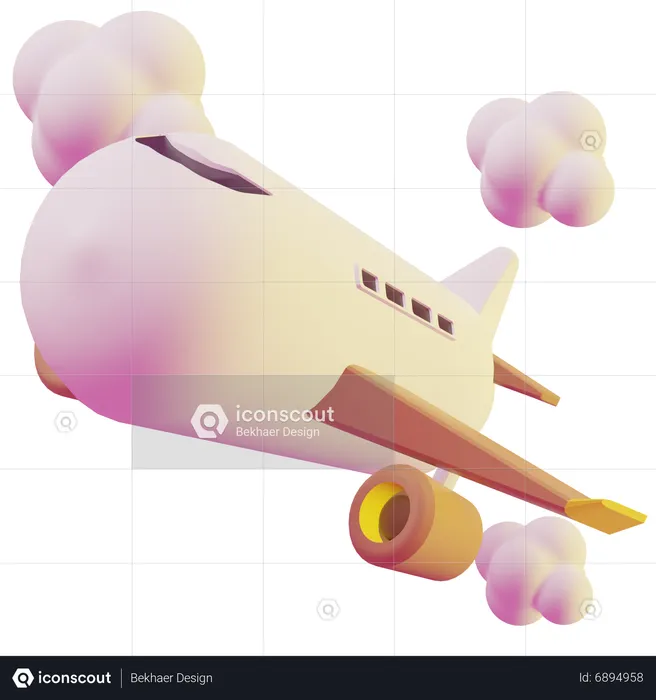 Avión  3D Icon