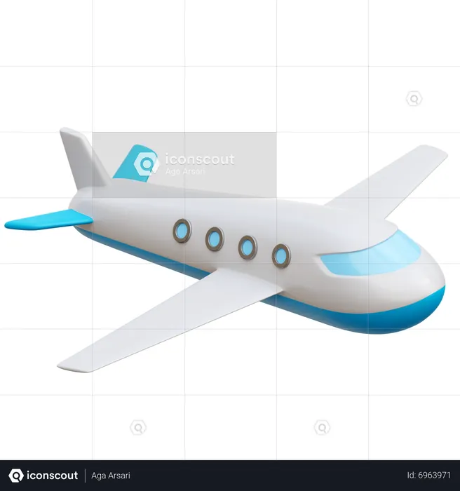 Avión  3D Icon