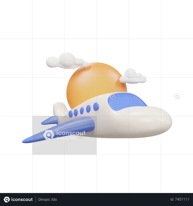 Avión  3D Icon