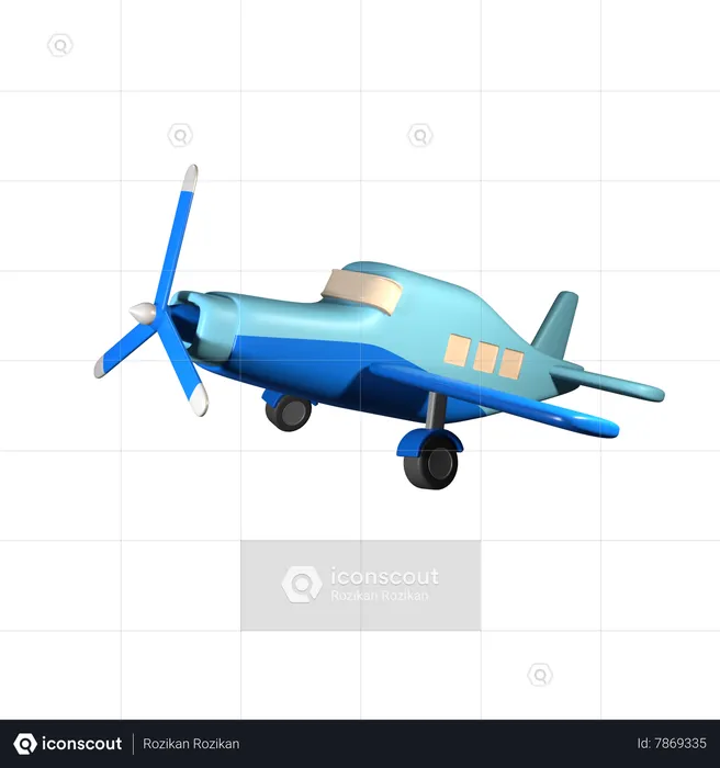 Avión  3D Icon