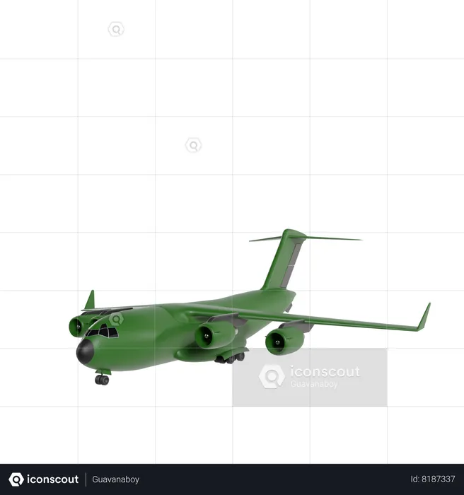 Avion militaire  3D Icon