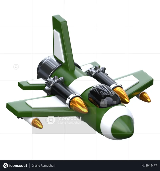 Avion de chasse  3D Icon