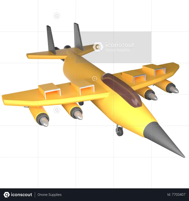 Avion de chasse  3D Icon