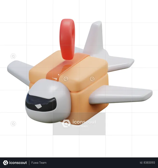 Avión de entrega  3D Icon