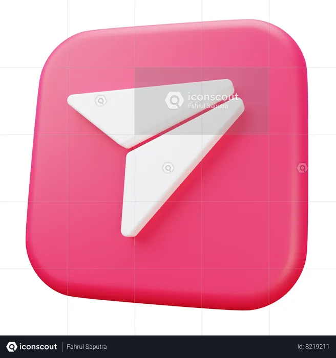 Avion de papel  3D Icon