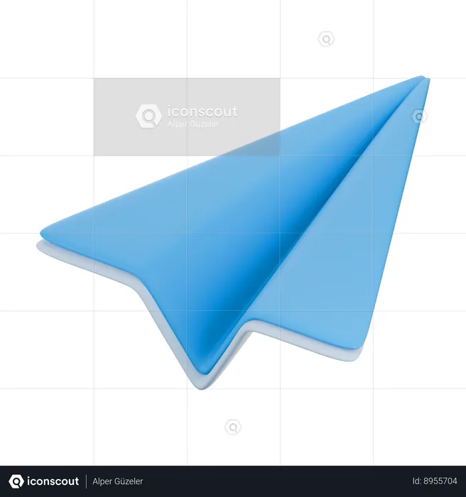 Avion de papel  3D Icon