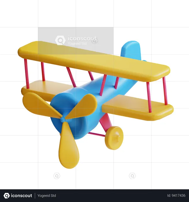 Avión de juguete  3D Icon