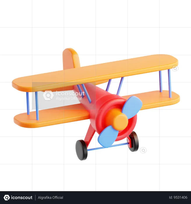 Avión de juguete  3D Icon