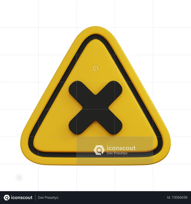 Aviso caminho errado  3D Icon