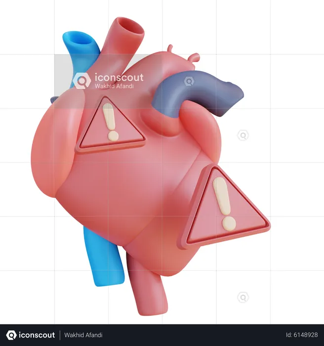 Aviso de doença cardíaca  3D Icon
