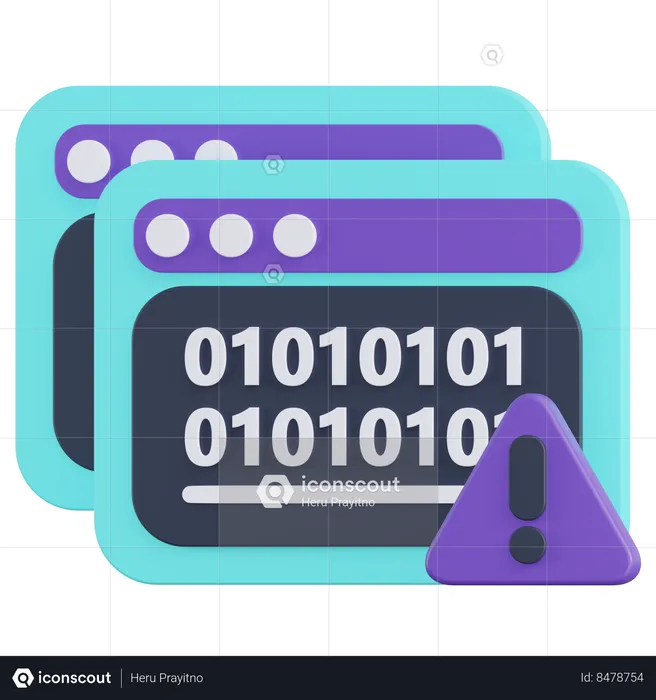 Aviso de hacking  3D Icon