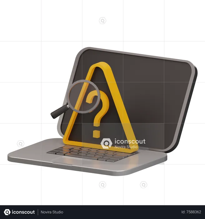 Aviso de laptop  3D Icon