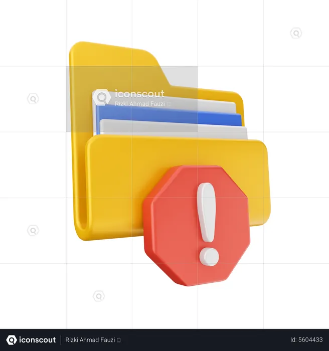 Aviso de pasta  3D Icon