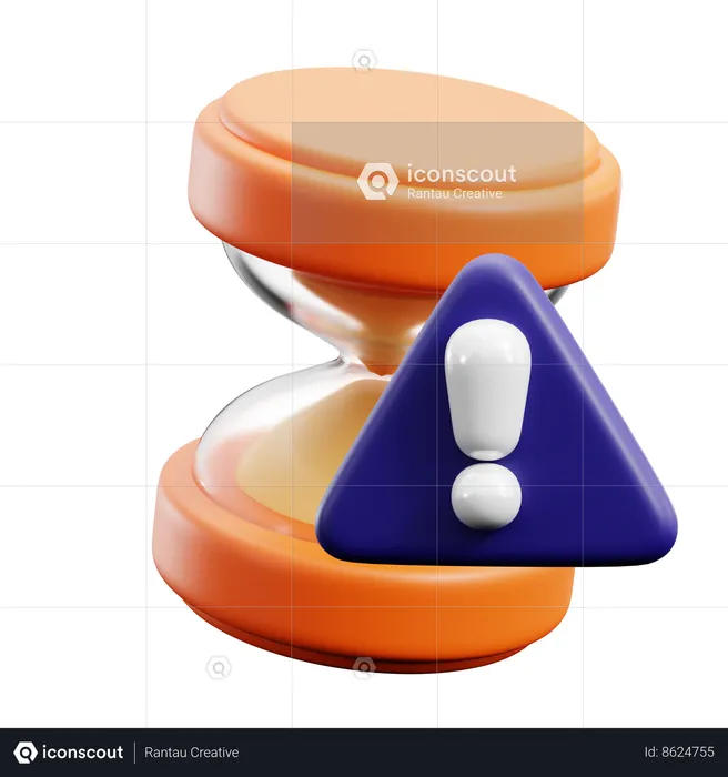 Aviso de tempo expirado  3D Icon