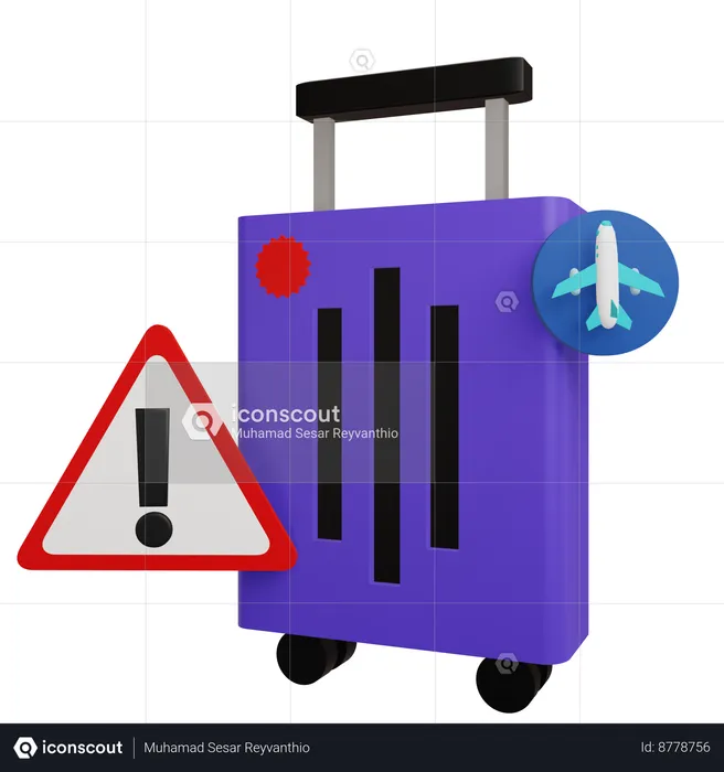 Aviso de viagem  3D Icon