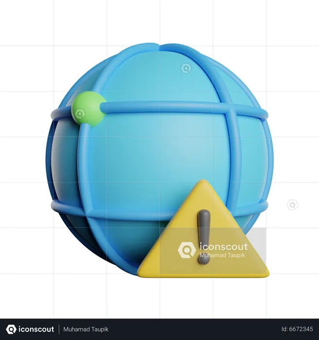 Aviso de internet  3D Icon