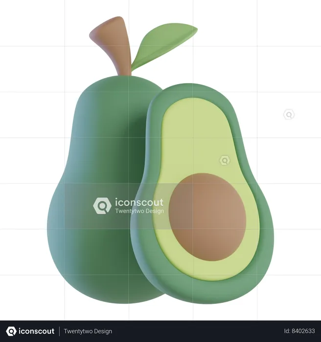 Avocado  3D Icon