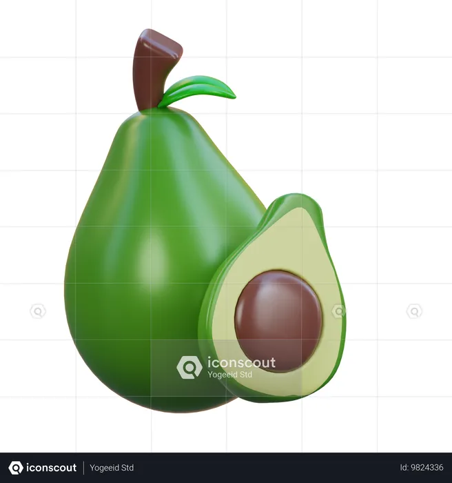 Avocado  3D Icon