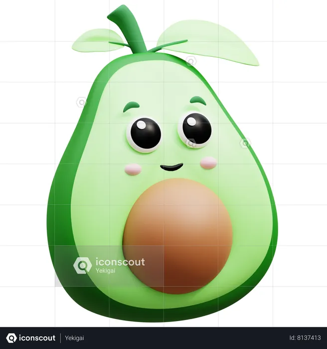 Avocado  3D Icon