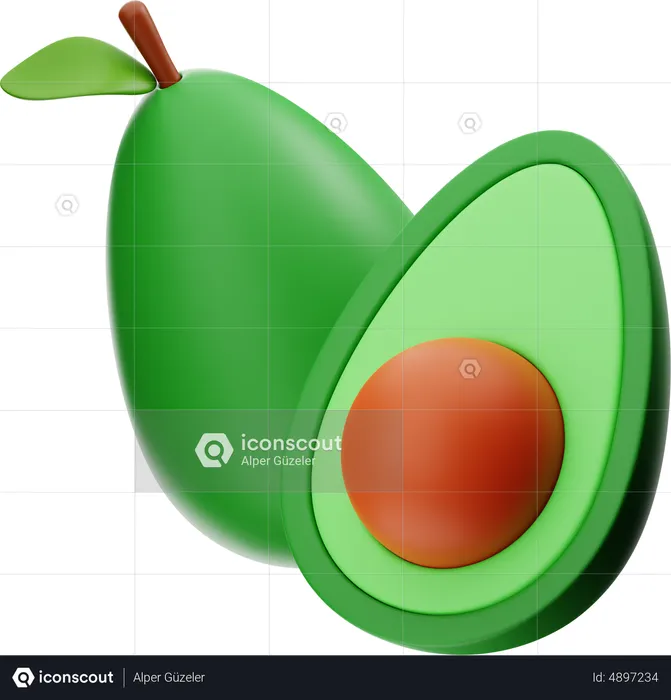 Avocado  3D Icon