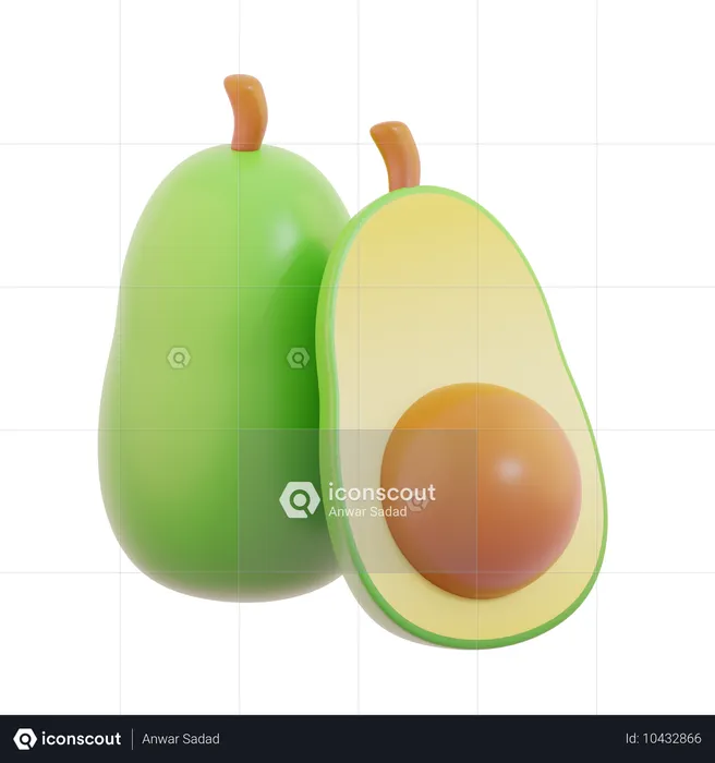 Avocado  3D Icon