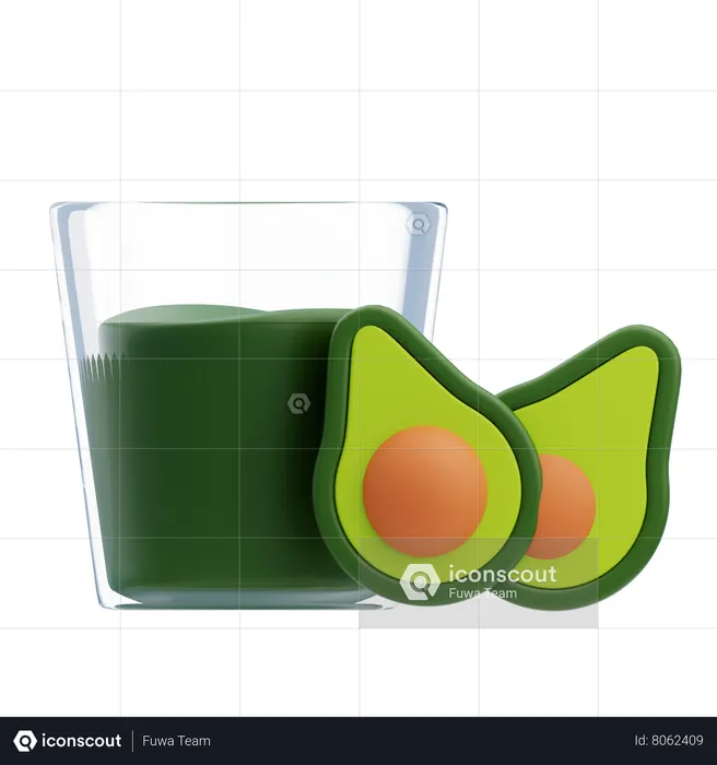 Avocado Milk  3D Icon