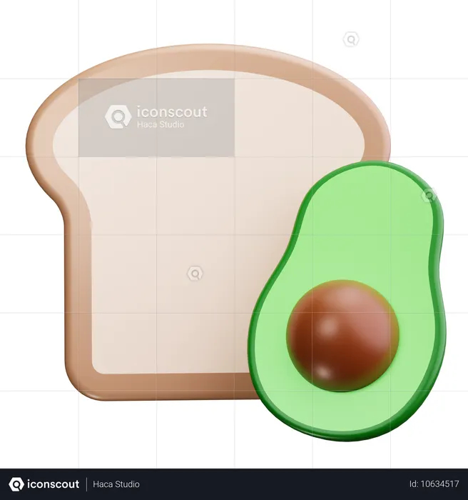 Avocado Toast  3D Icon