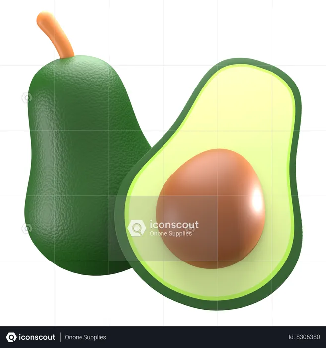 Avocat  3D Icon