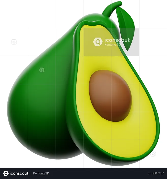 Avocat  3D Icon