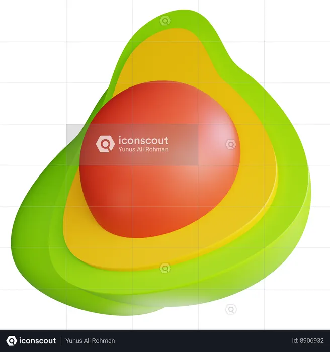 Avocat  3D Icon