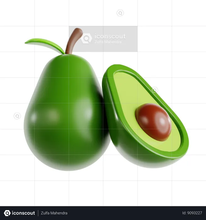 Avocat  3D Icon