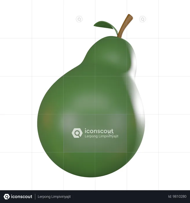 Avocat  3D Icon