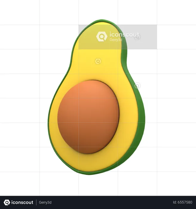 Avocat  3D Icon