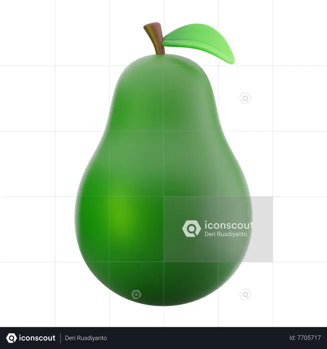 Avocat  3D Icon