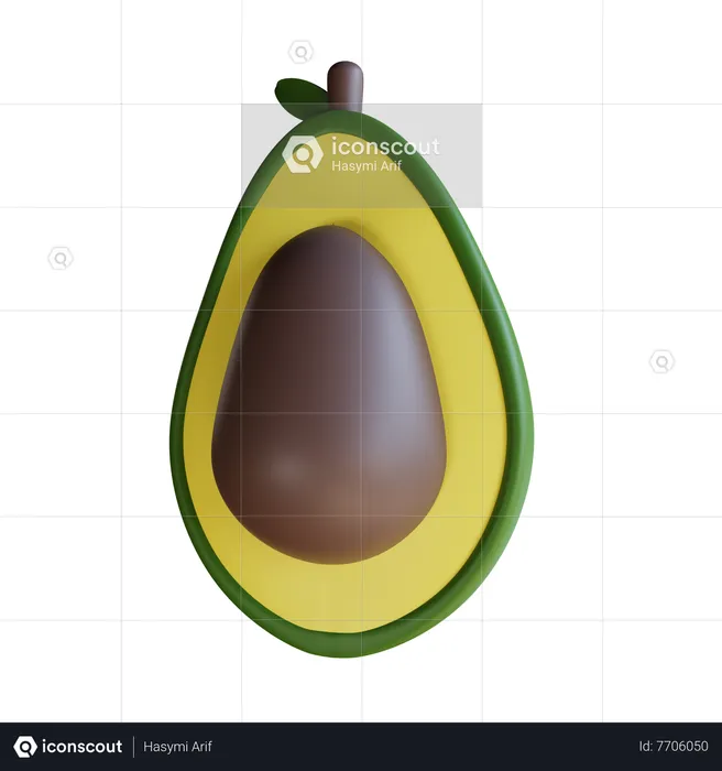 Avocat  3D Icon