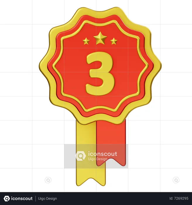 Award Ribbon Emoji 3D Icon