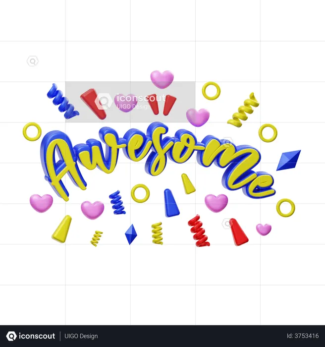 Awesome  3D Icon