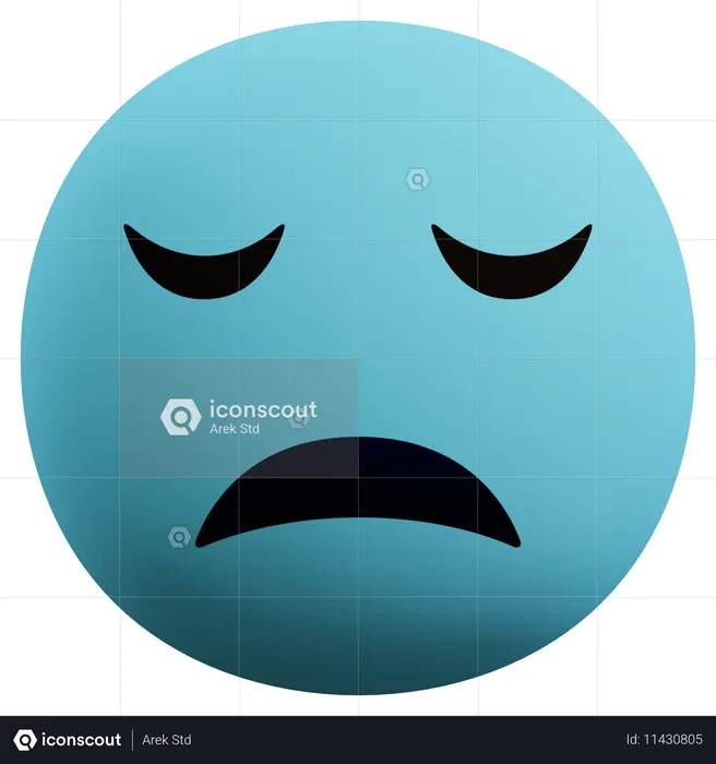 Awful Emoticon Emoji 3D Icon