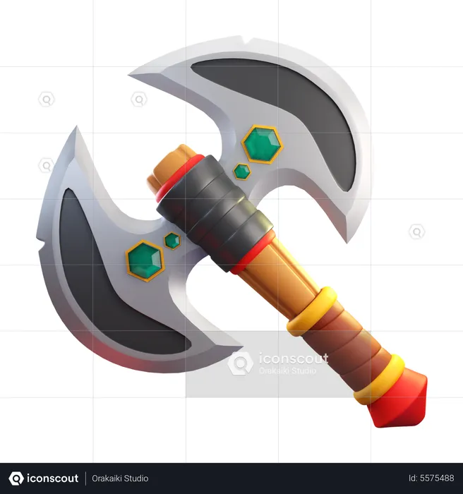 Magic cartoon axes hatchets spears and lances Vector Image