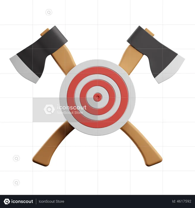 Axe Throw  3D Icon