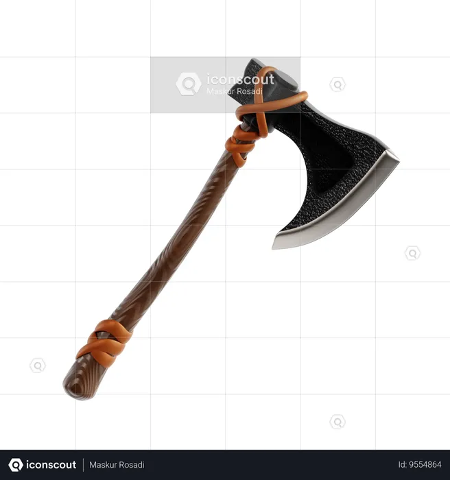 Axe Viking  3D Icon