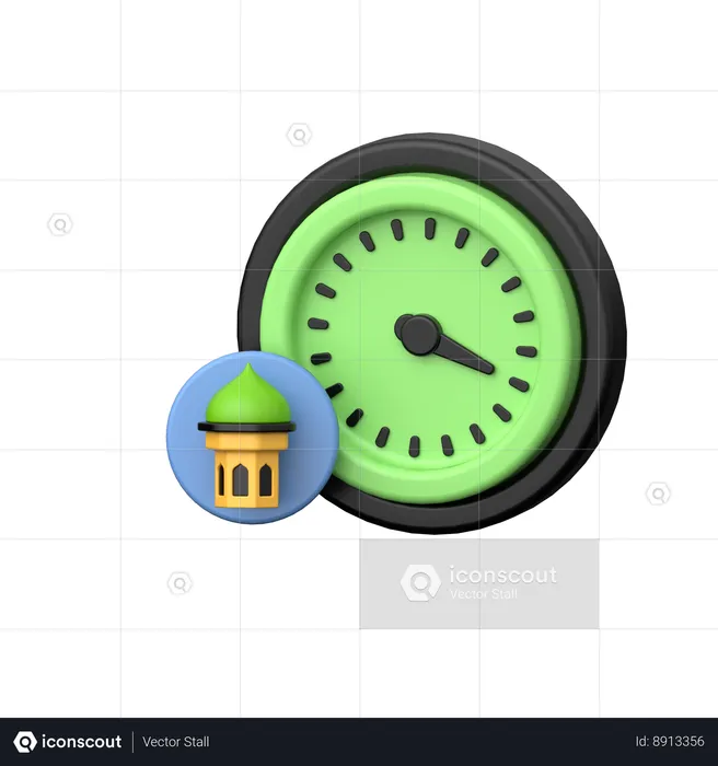 Azan Time  3D Icon