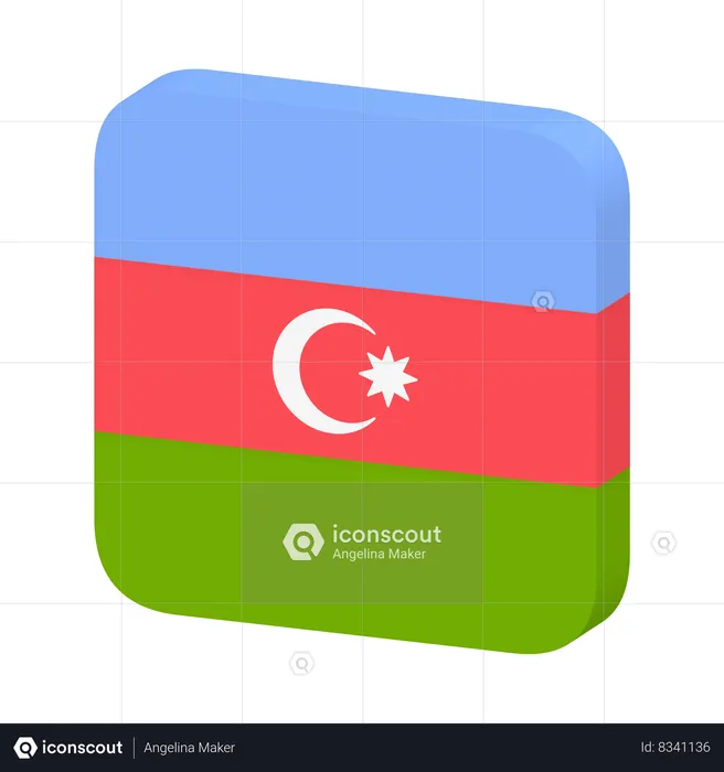 Azerbaijan Flag Flag 3D Icon