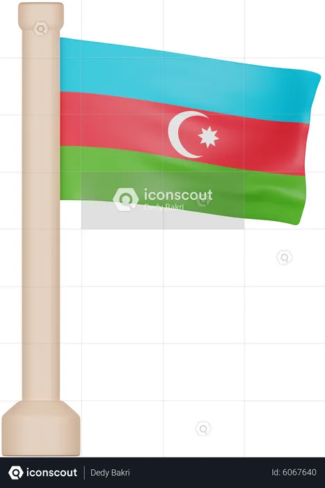 Azerbaijan Flag Flag 3D Icon