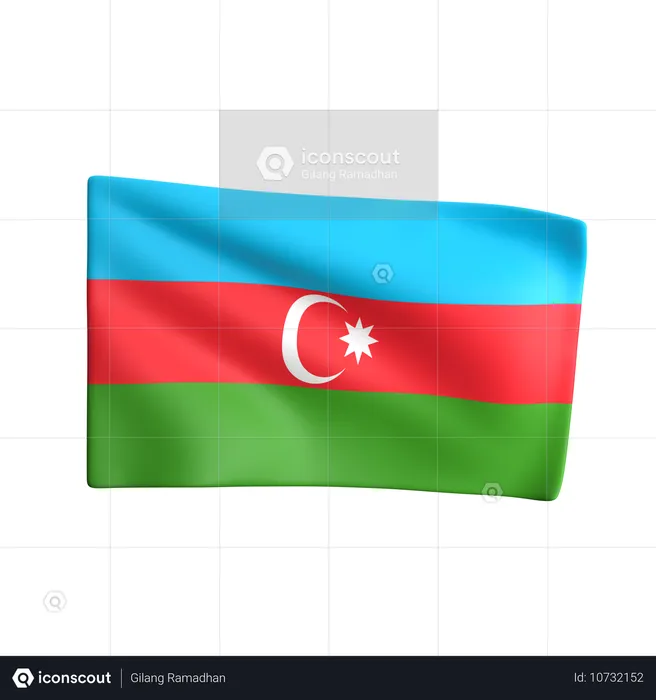 Azerbaijan Flag Flag 3D Icon