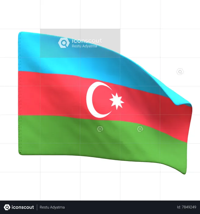 Azerbaijan Flag Flag 3D Icon