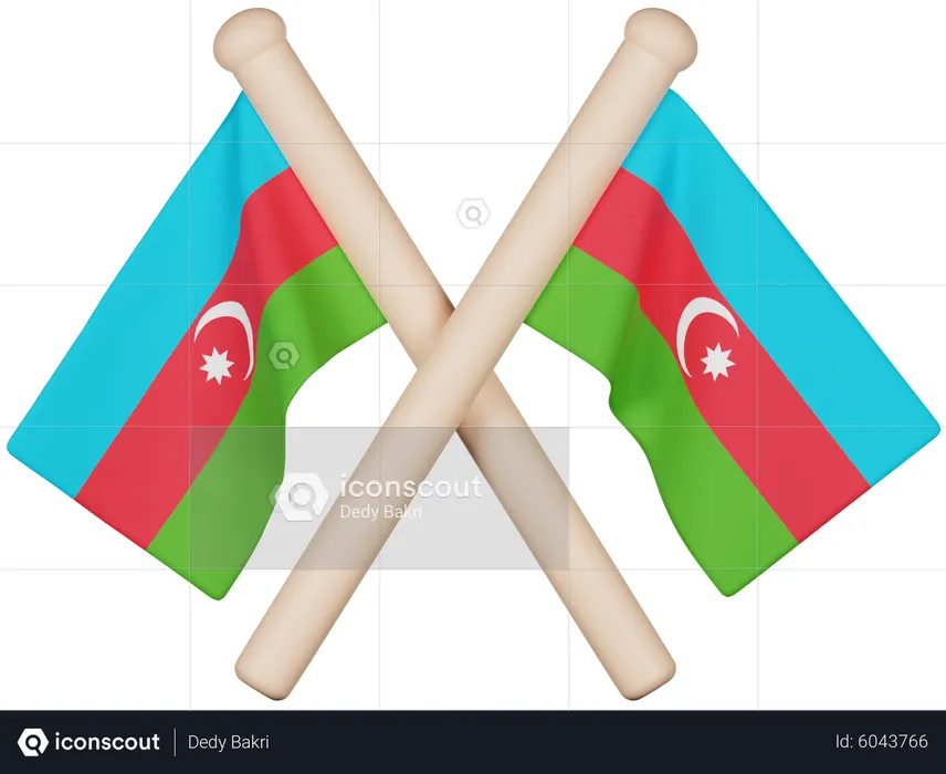 Azerbaijan Flag Flag 3D Icon