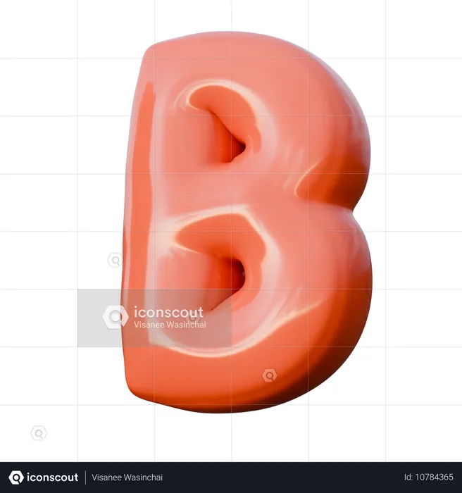 B  3D Icon