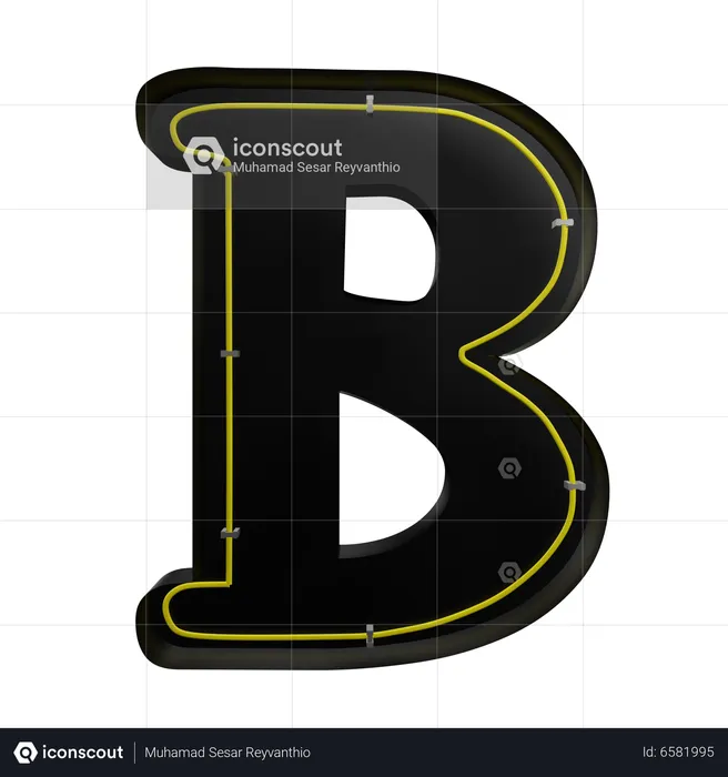 B Alphabet  3D Icon